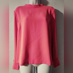 H&M Hot Pink Long-Sleeve Blouse - Women's Size 10